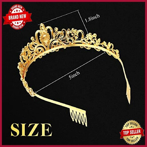 20-Piece Rhinestone Tiara Set with Combs for Parties & Weddings
